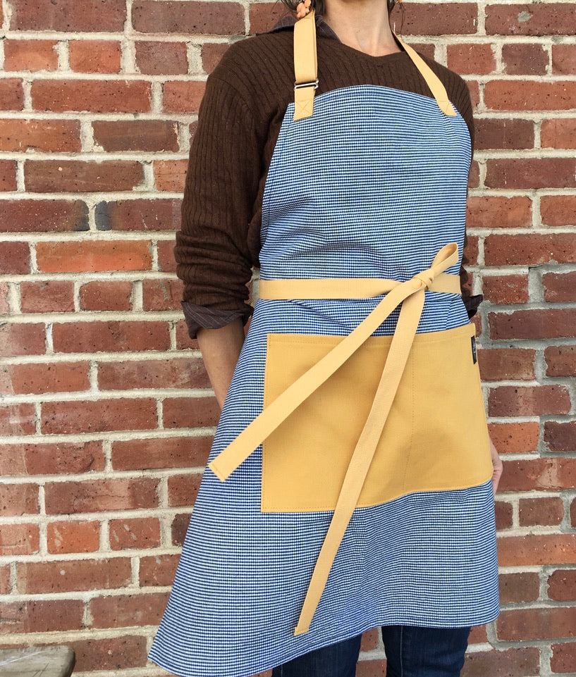 Home Chef Apron: Blue Gingham